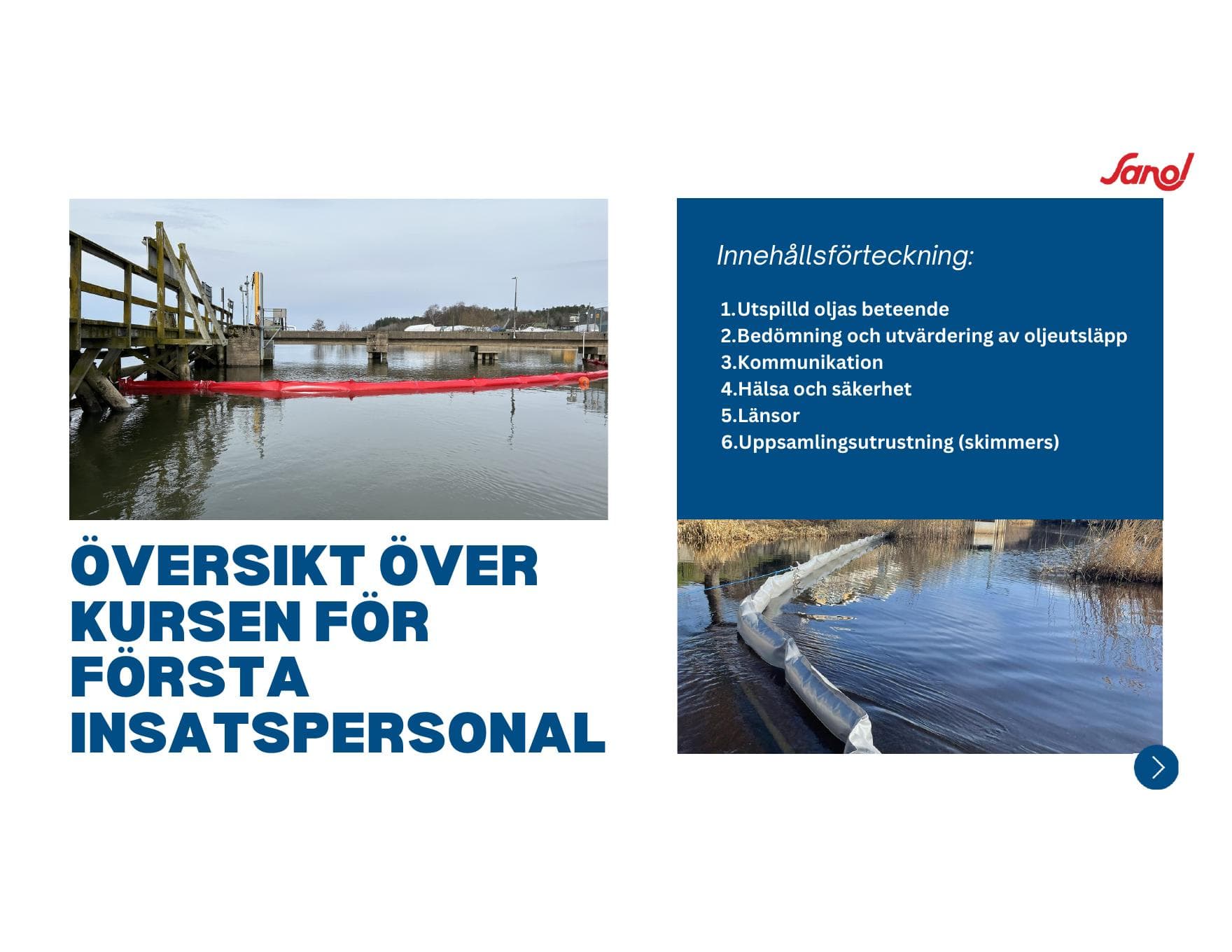 Översikt över kursen för första insatspersonal